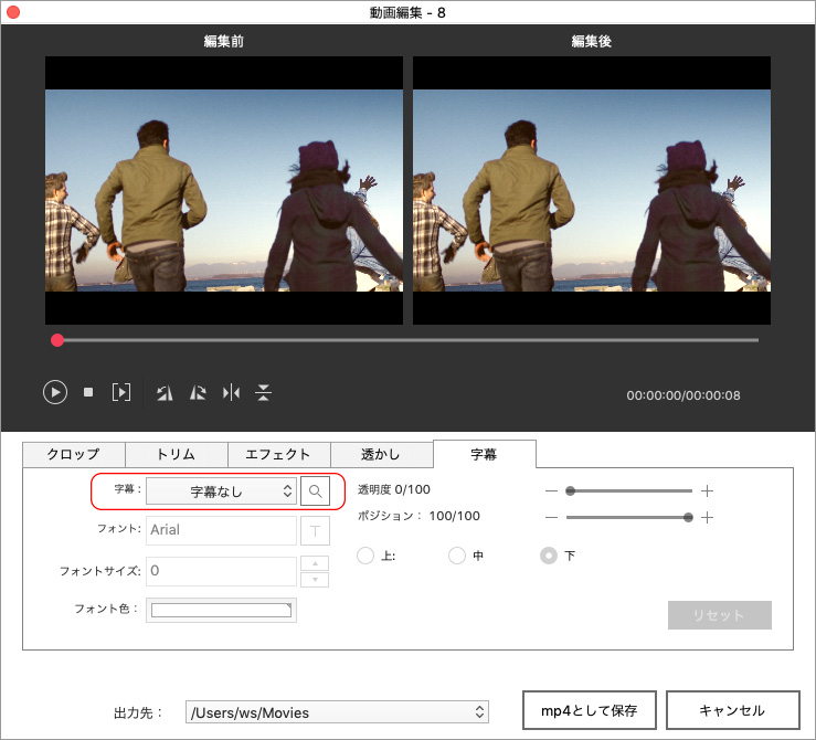 DVD Memoryで動画を編集する方法-字幕の追加